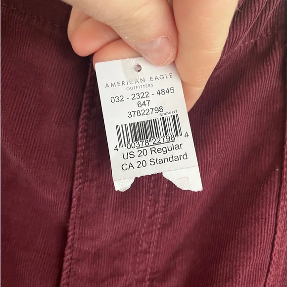 American Eagle Outfitters Burgundy Corduroy Pants - Picture 8 of 15